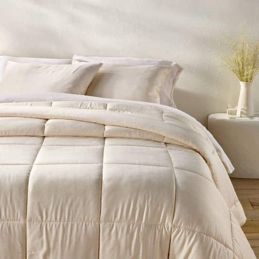 Full/Queen Rayon from Bamboo Comforter Set Natural - Casaluna