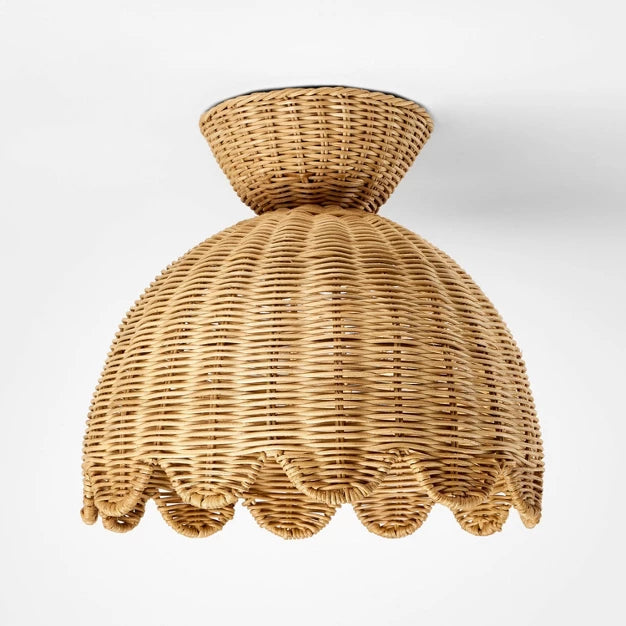 Woven Flush Mount Ceiling Light - Threshold designed with Studio McGee