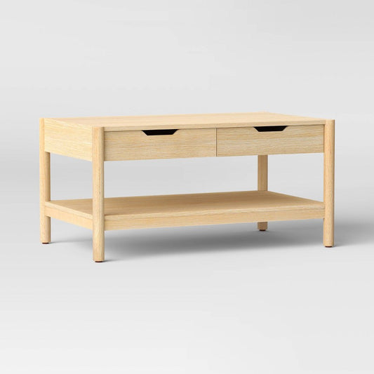 Scandi Coffee Tables Table With Drawers Natural - Room Essentials