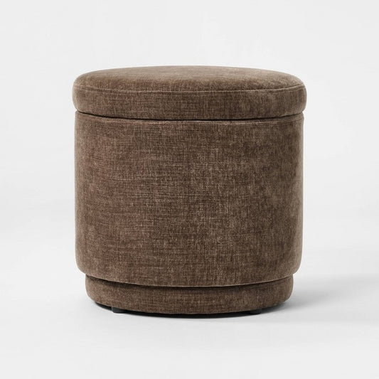 Swivel Storage Ottoman Brown - Threshold designed with Studio McGee