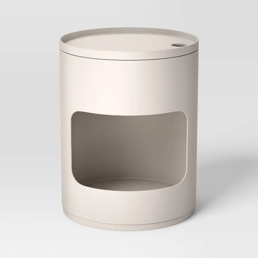 Stacking Dorm Side Table with Lid Cream - Room Essentials