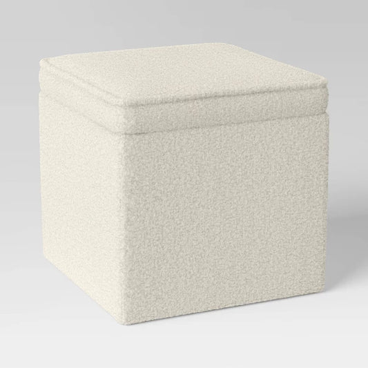 Single Dorm Storage Ottoman Cream - Room Essentials Fully Assembled