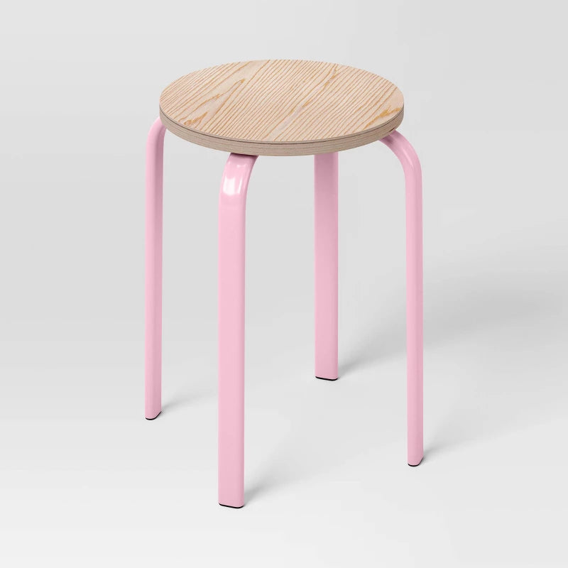 Stackable Dorm Accent Stool Pink - Room Essentials