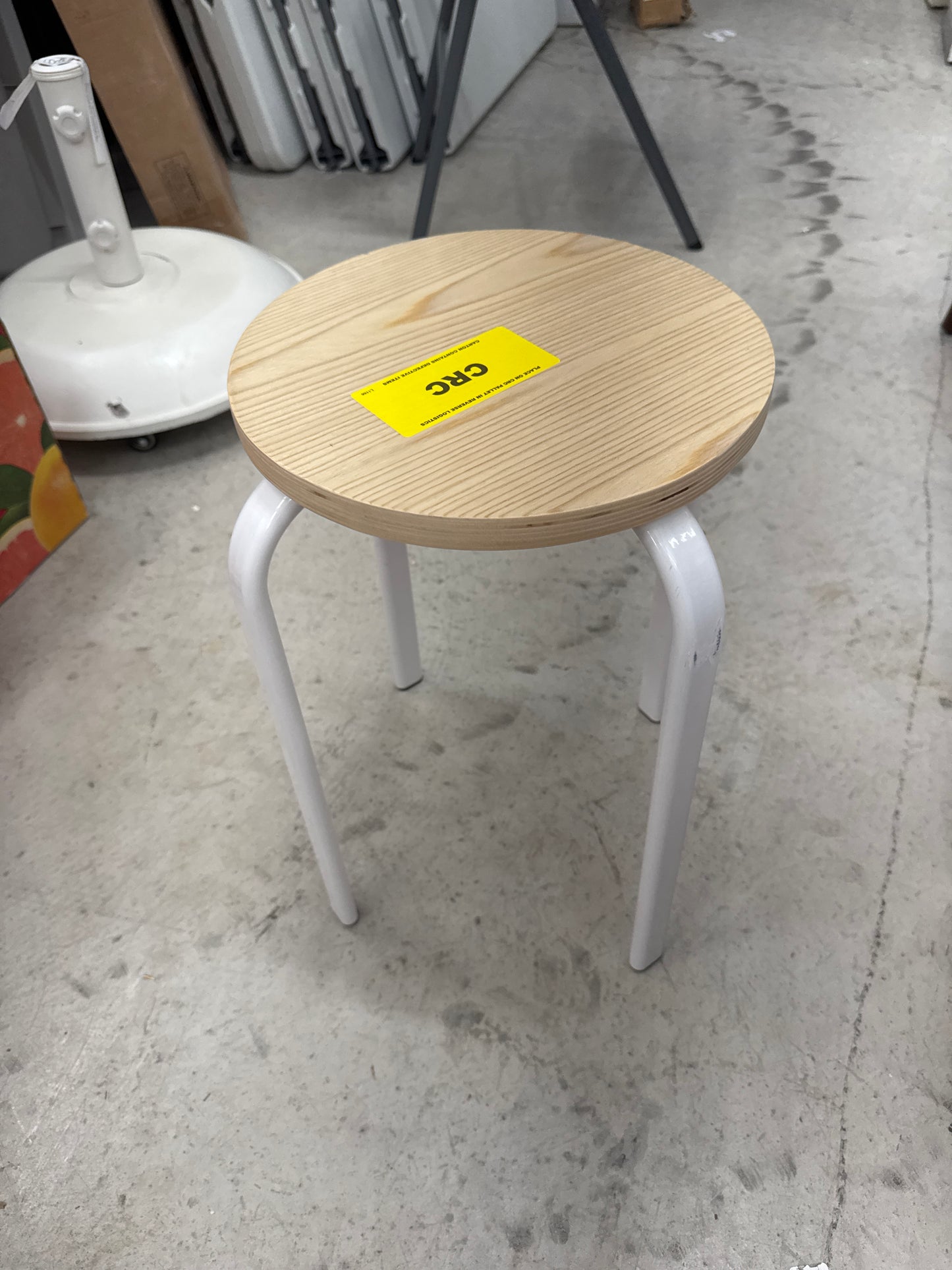Stackable Dorm Accent Stool White - Room Essentials