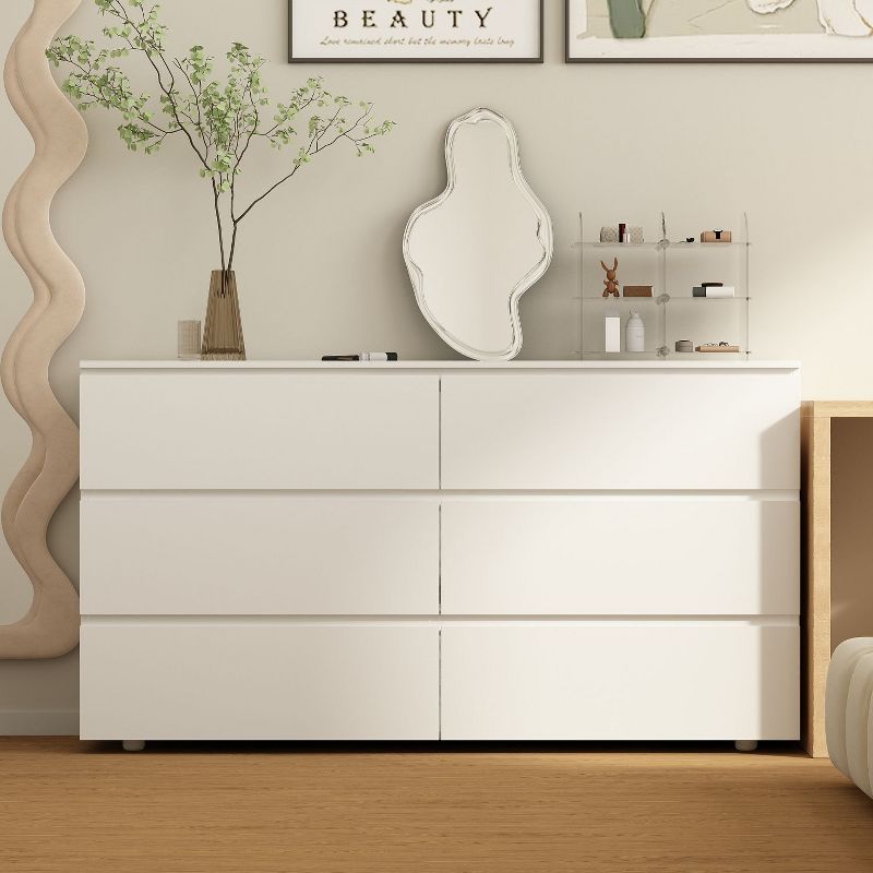 Famapy White 6-drawers Dresser Modern Chest Of Drawers : Target