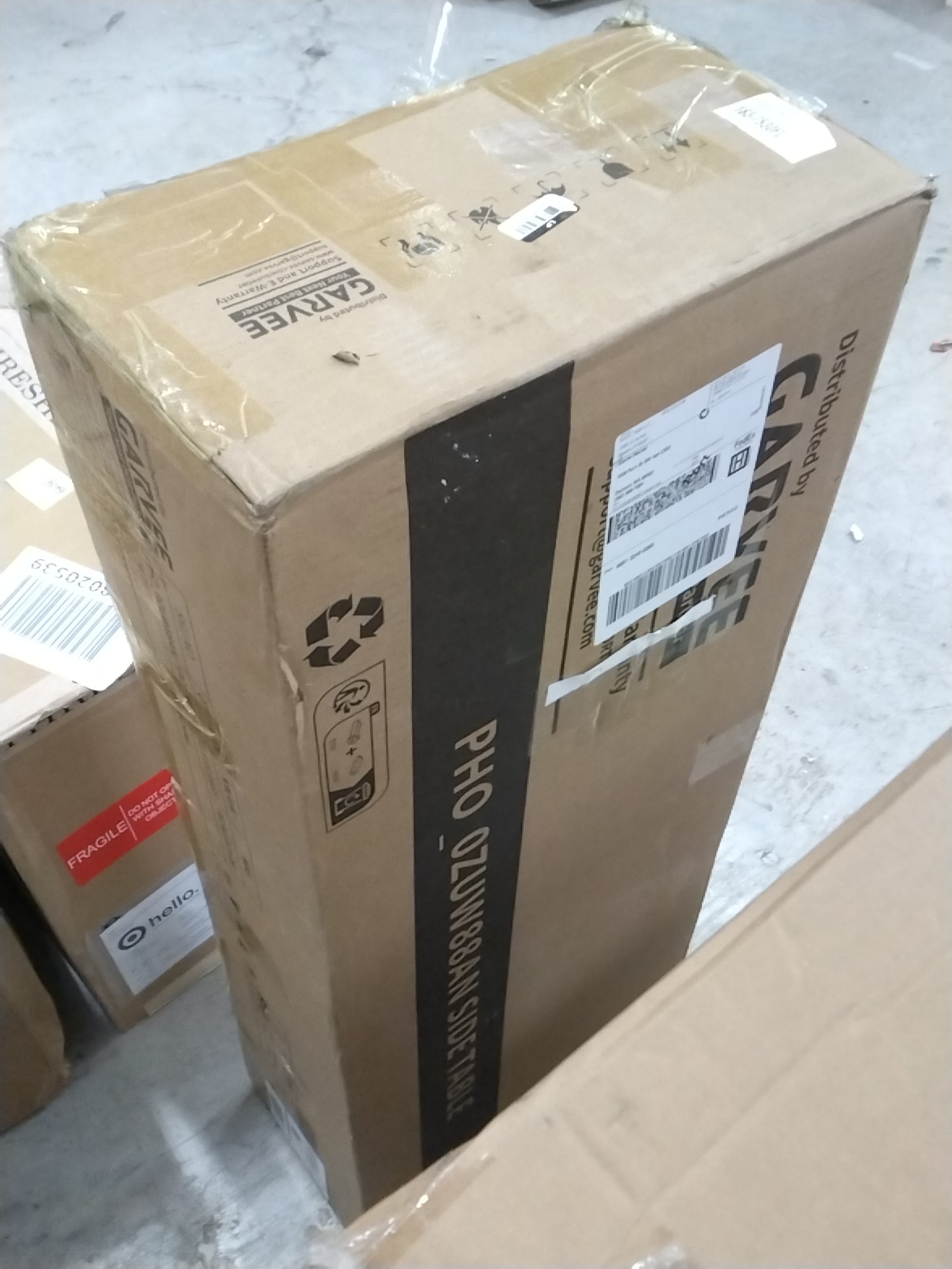 Garvee Rotating Sofa Side Table with Charging Station Swivel Side Table with Extra Storage Bag