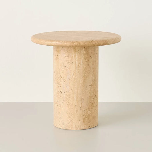 Large Round Travertine Accent Table - Hearth & Hand with Magnolia