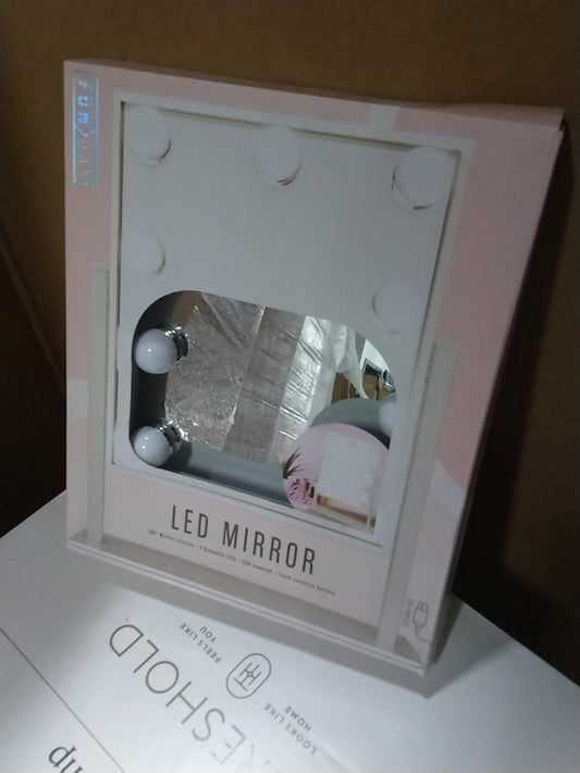 FUN DAY 12.135" x 14.75" 9-LED Bathroom Vanity Mirror White