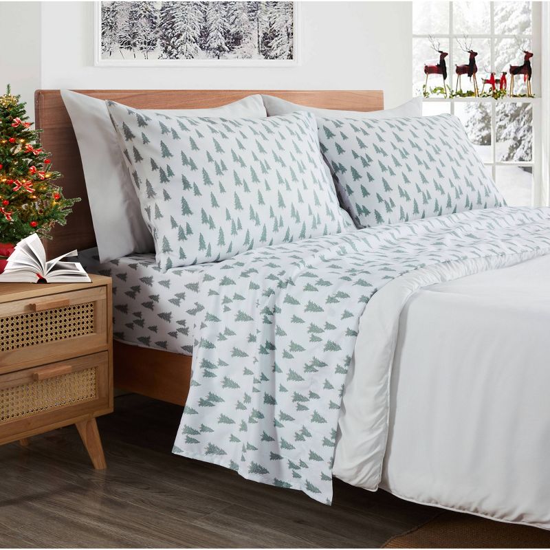 Videri Home Full Holiday Forrest Brushed Microfiber Sheet Set : Target