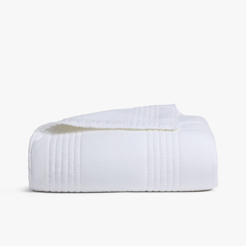 King/California King Relaxed Linen Quilt White - Parachute for Target