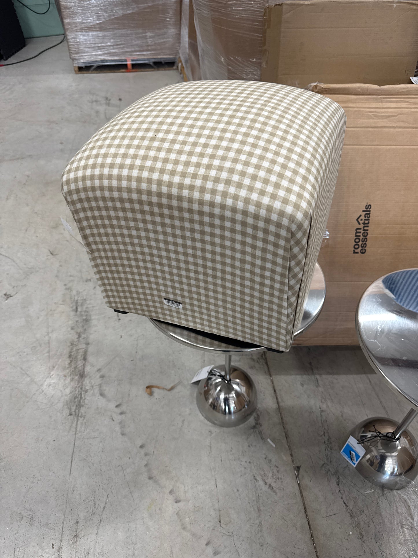 Cody Ottoman in Kale Gingham Taupe Cream - Threshold designed with Studio McGee