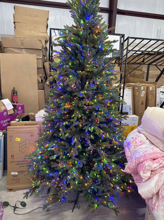 7.5-Foot Pre-Lit Artificial Christmas Tree with 1,850 LED Lights