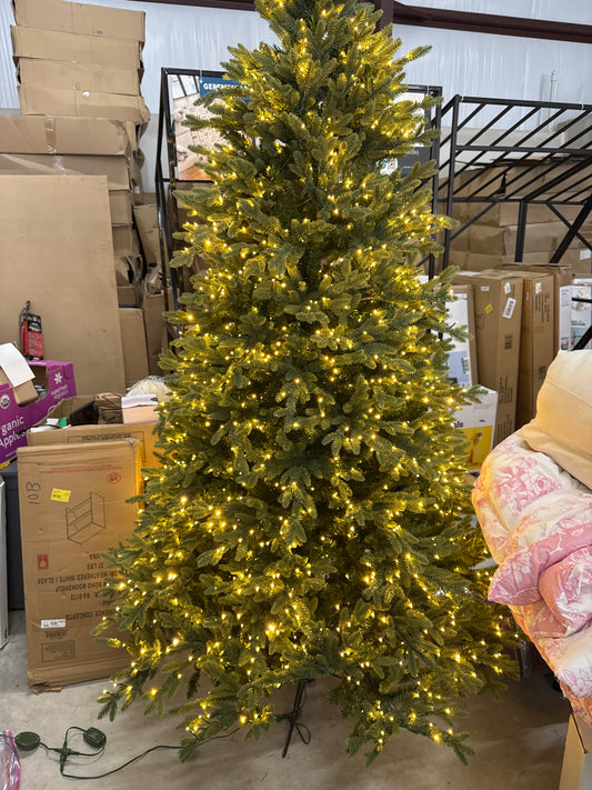 7.5-Foot Pre-Lit Artificial Christmas Tree with 1,850 LED Lights
