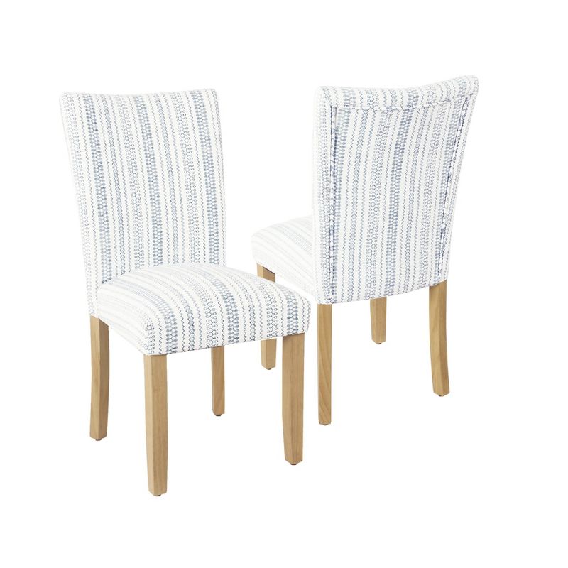 Homepop Set Of 2 Parson Dining Chair Blue Farmhouse Stripe: Upholstered, Foam-filled, Hardwood Frame : Target