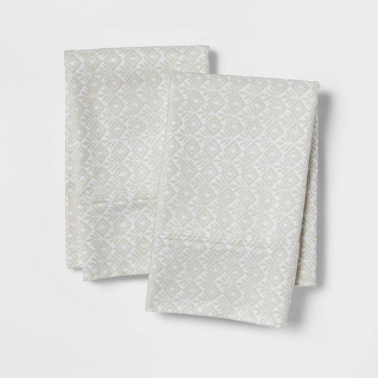 Standard Printed Performance 400 Thread Count Pillowcase Set Beachcomber - Threshold