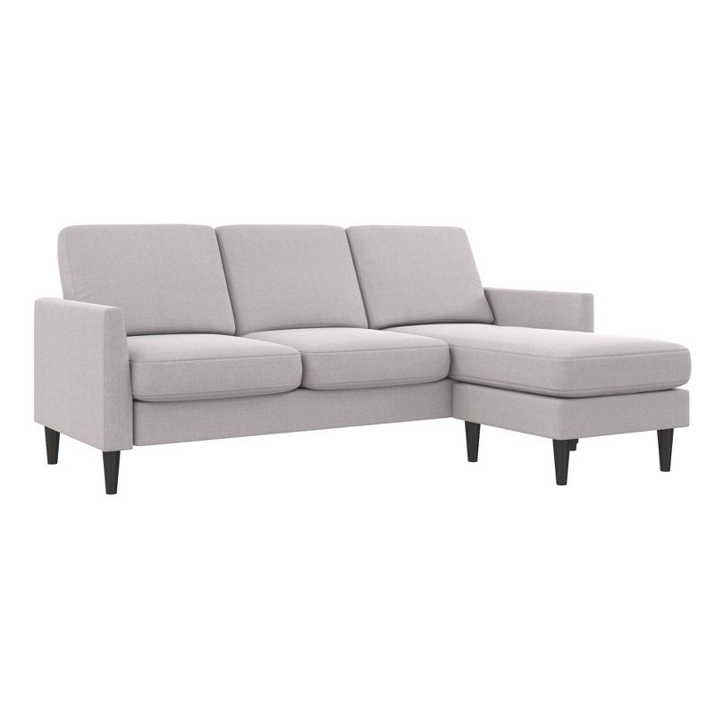 Winston Sectional Sofa Light Gray Linen - Mr. Kate: Upholstered Chaise Lounge, Transitional Style, Foam Cushions : Target
