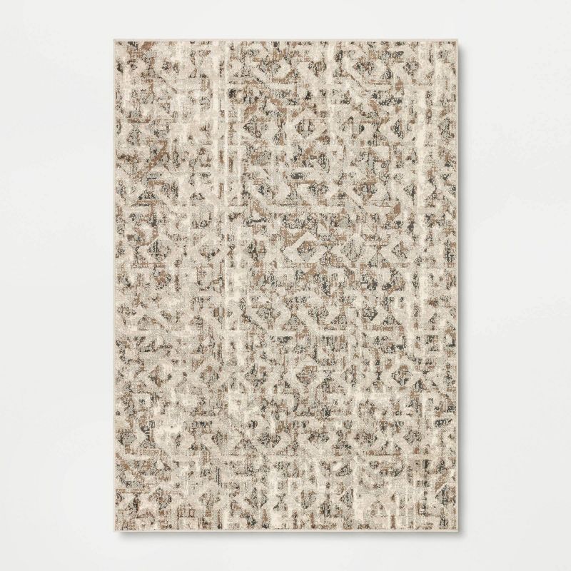 7'x10' Eliot Geo Area Rug Tan/Beige/Gray - Threshold