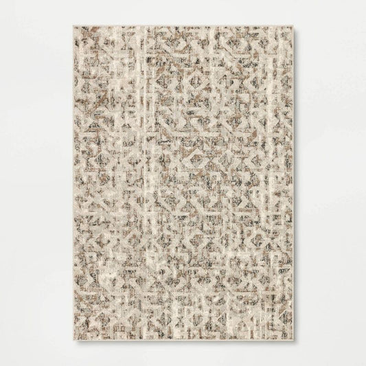 7'x10' Eliot Geo Area Rug Tan/Beige/Gray - Threshold