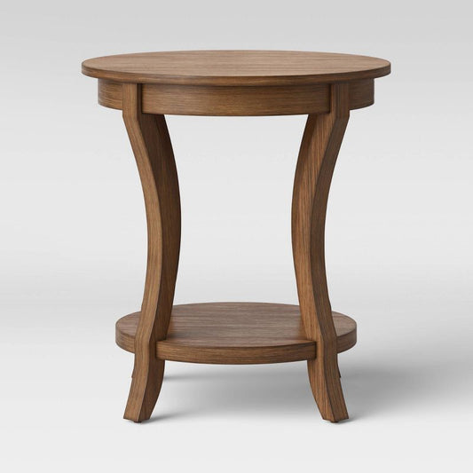 Shelburne Round Wood Accent Table Natural - Threshold™ : Target