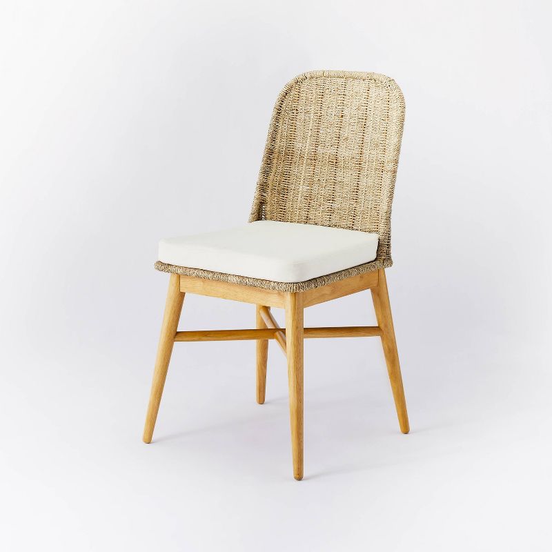 Juniper Woven Dining Chair With Cushion Natural - Threshold™ Designed With Studio Mcgee : Target