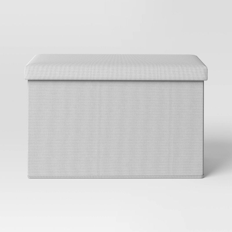 Collapsible Double Dorm Storage Ottoman Gray - Room Essentials™ : Target