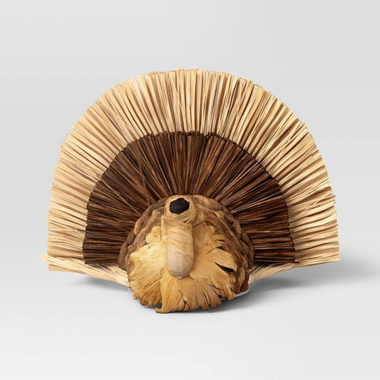 Small Decorative Woven Turkey Figurines - Threshold