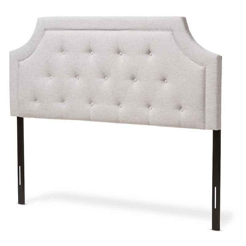 King Mars Modern and Contemporary Fabric Headboard Gray - Baxton Studio
