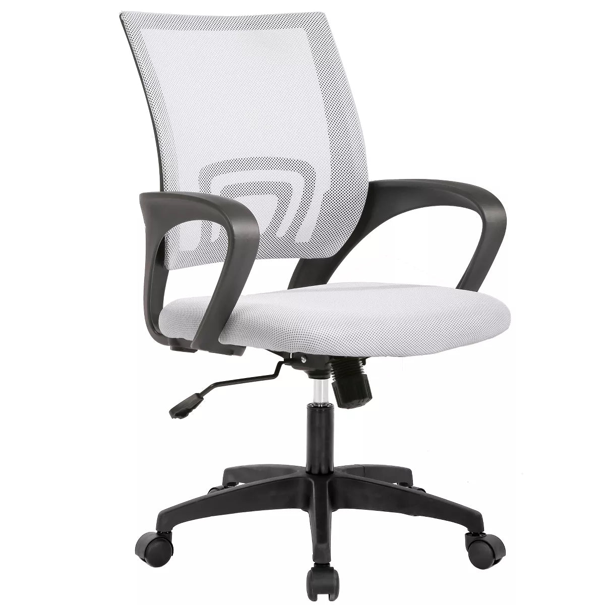 Home Office Chair Ergonomic Desk White Mesh Computer Chair with Lumbar Support