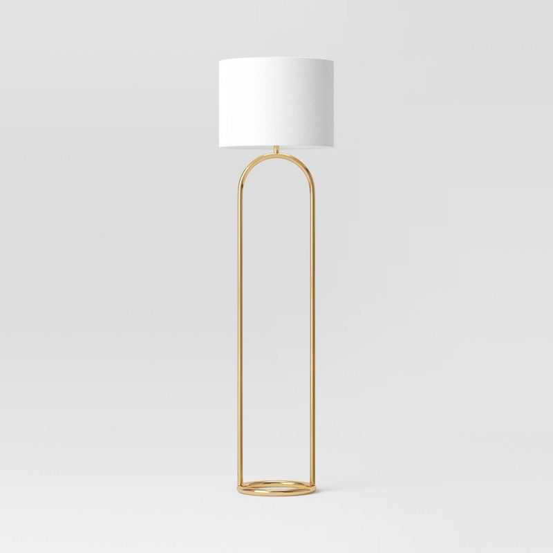 60.5"x17" Ring Base Floor Lamp Brass - Threshold