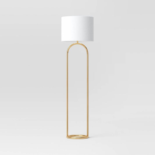 60.5"x17" Ring Base Floor Lamp Brass - Threshold