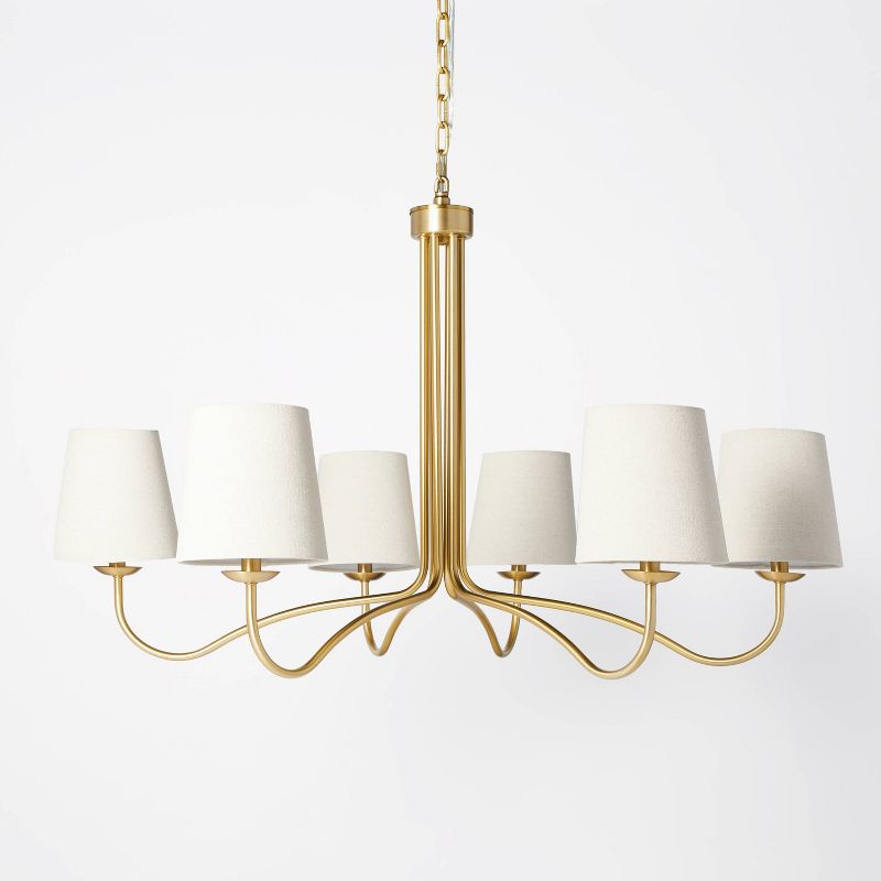 6-arm Candelabra Chandelier Ceiling Light Brass Finish: Adjustable Height, Ul Listed - Hearth & Hand™ With Magnolia : Target