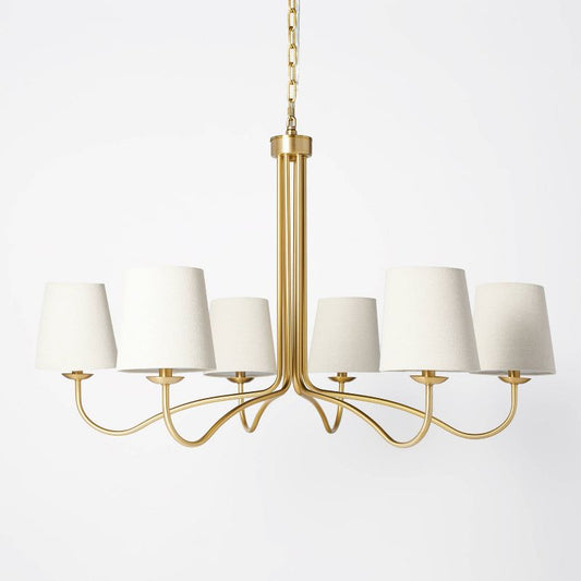 6-arm Candelabra Chandelier Ceiling Light Brass Finish: Adjustable Height, Ul Listed - Hearth & Hand™ With Magnolia : Target