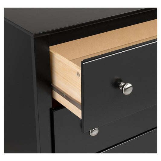 Sonoma 3 Drawer Nightstand - Black - Prepac
