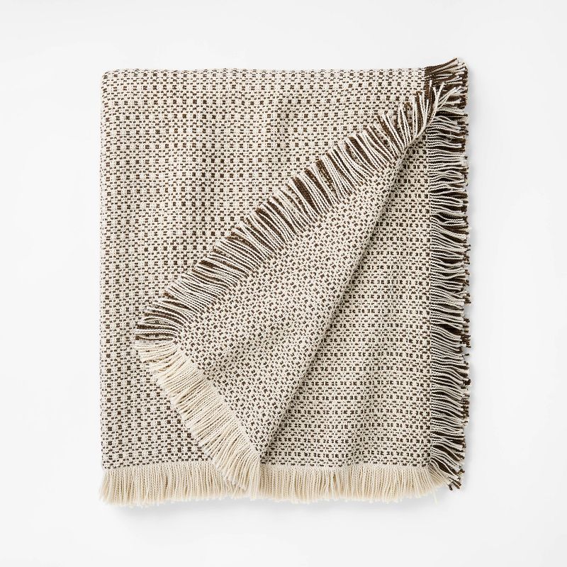 Woven Textural Throw Brown / Cream - Threshold™ Designed With Studio Mcgee : Target