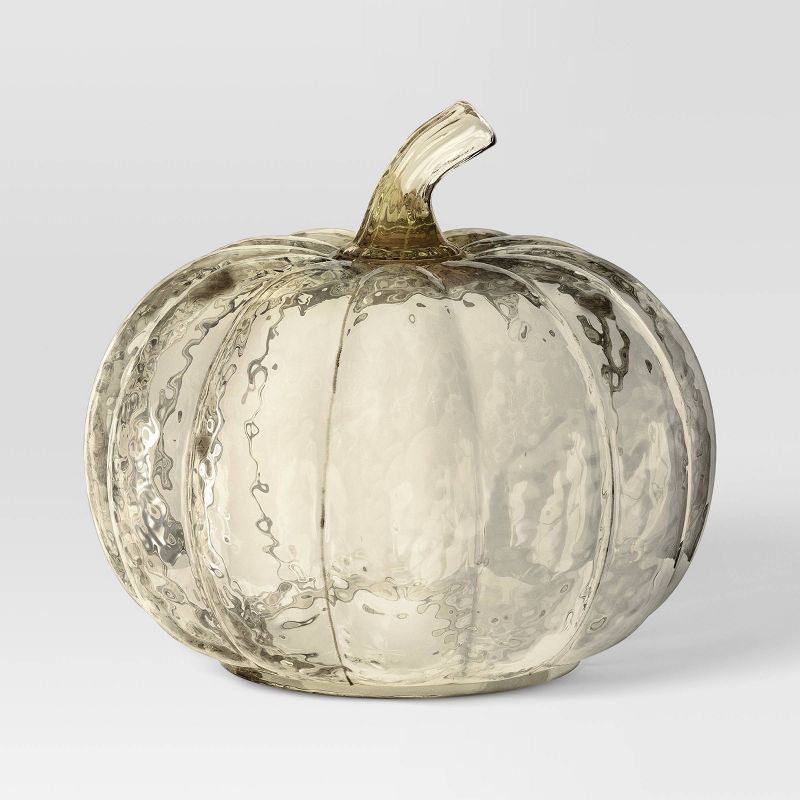 Large Glass Pumpkin Figurine Champagne - Threshold