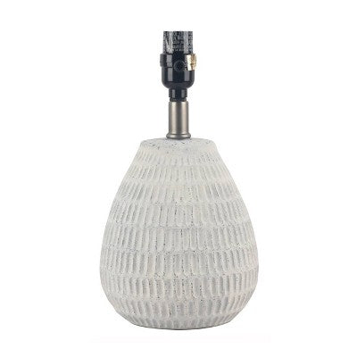 Small Ceramic Textured Table Lamp Base White - Threshold: ETL Listed, No Assembly, Modern Decor, Fits Slip Uno Shade