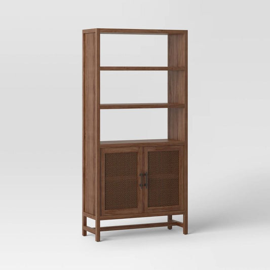 70.5" Warwick Storage Bookcase Brown - Threshold™ : Target
