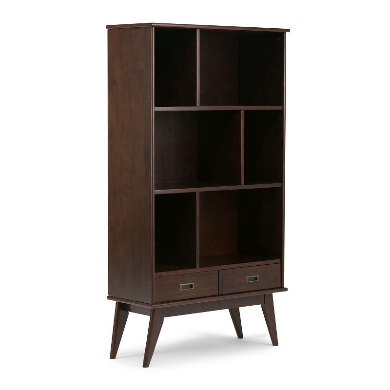 64" Tierney Solid Hardwood Mid Century Bookshelf With Drawers - Wyndenhall: Modern Storage Furniture : Target