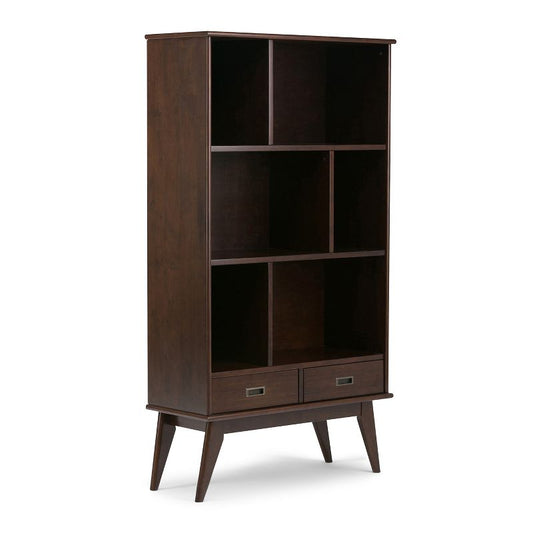 64" Tierney Solid Hardwood Mid Century Bookshelf With Drawers - Wyndenhall: Modern Storage Furniture : Target