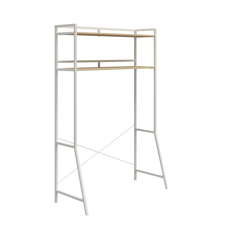 64.86" Twin/xl Twin Beverly Over-the-bed Storage Beds Blonde Oak/white - Novogratz: Metal Frame, Dorm Essential : Target