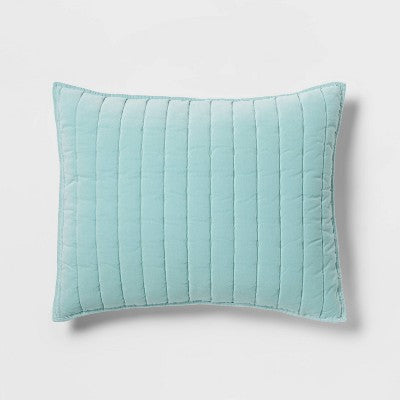 Standard Channel Stitch Velvet Quilt Sham Caramel - Threshold