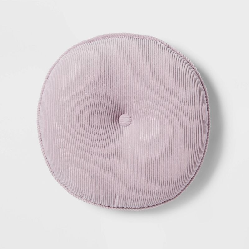 Round Decorative Pillow Lavender - Room Essentials™: Indoor Corduroy, Teen-friendly, Oeko-tex Certified : Target