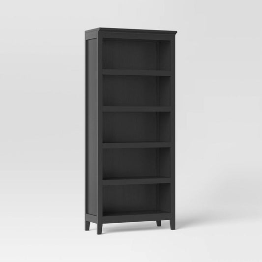 72" Carson 5 Shelf Bookcase Black - Threshold™ : Target