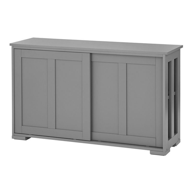 Pacific Stackable Cabinet With Sliding Doors Gray - Buylateral: Charcoal Finish, Adjustable Shelf : Target