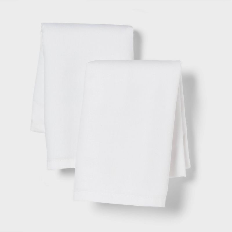 Standard Easy Care Cotton Blend Sateen Pillowcase White - Room Essentials™: 225 Thread Count, Percale Weave, Oeko-tex Certified : Target