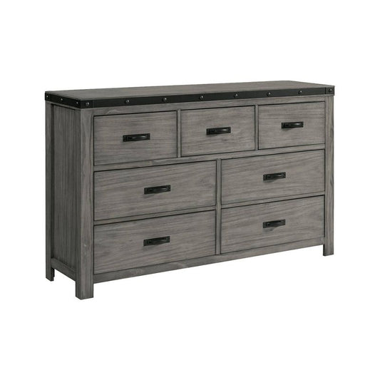 7 Drawer Montauk Dresser Gray - Picket House Furnishings: Spacious Storage, Bedroom Essential, Metal Accents : Target