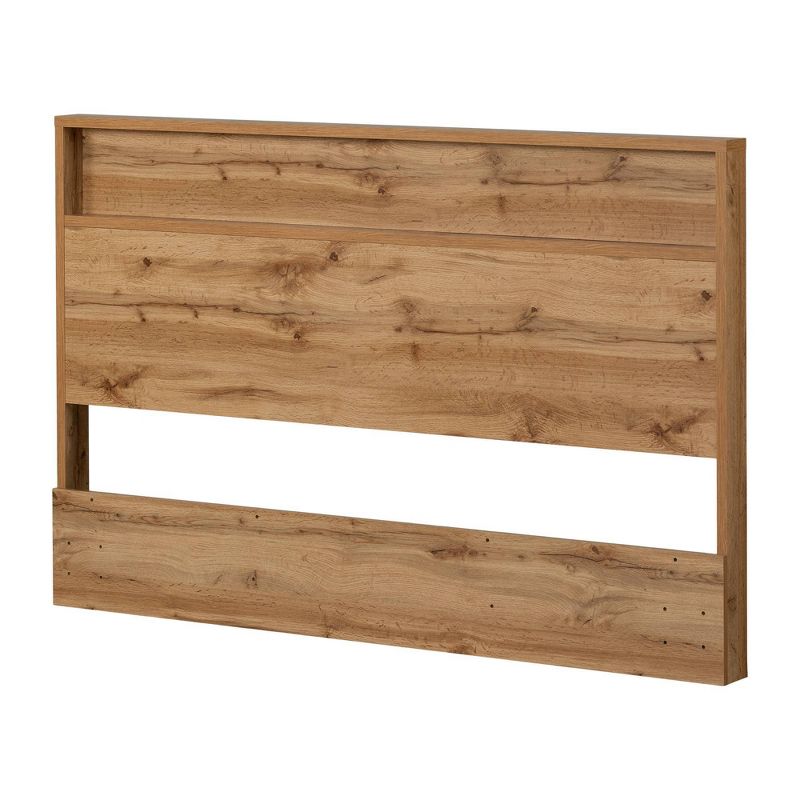 South Shore Queen Cavalleri Headboard Nordik Oak: Laminated Particle Board, Built-in Storage, Adult Assembly : Target