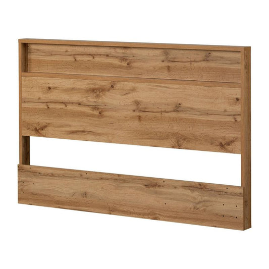 South Shore Queen Cavalleri Headboard Nordik Oak: Laminated Particle Board, Built-in Storage, Adult Assembly : Target