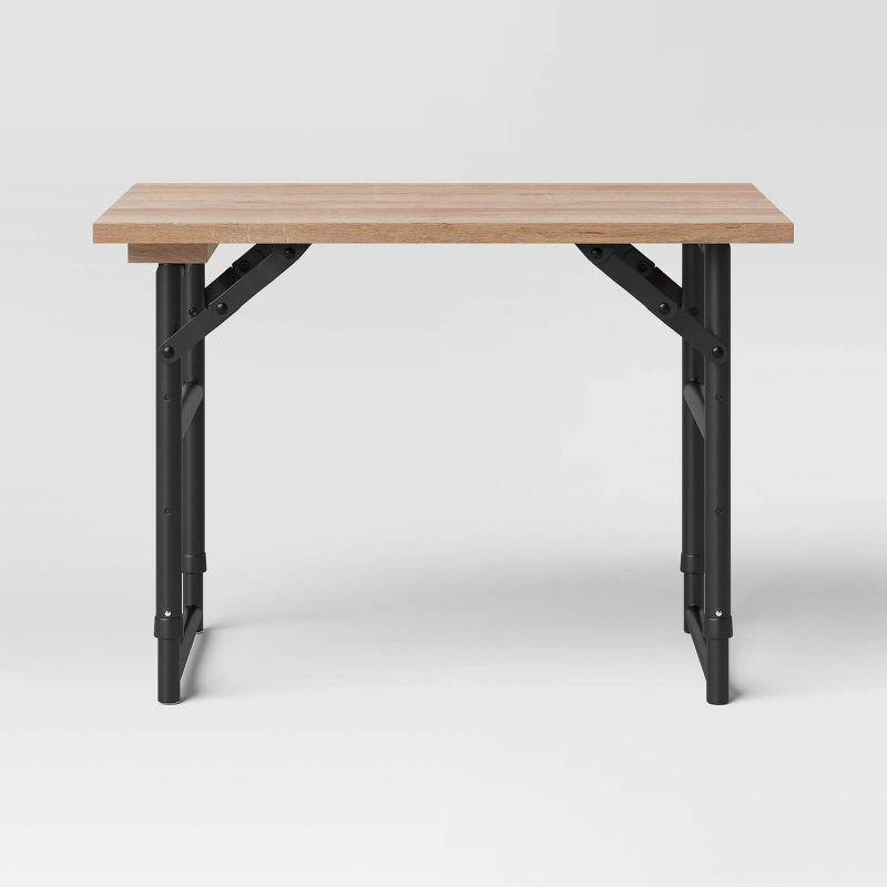 Adjustable Height Folding Dorm Table Brown - Room Essentials™ : Target
