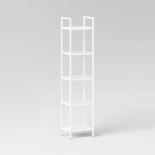 72" Loring Narrow Bookcase White - Threshold